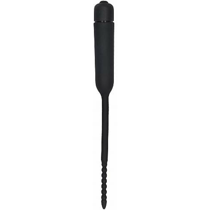 Silicone Vibrating Bullet Plug With Beaded Tip - Urethral Soundi - Image 1
