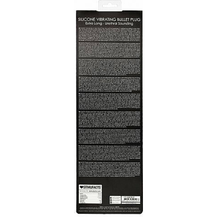 Vibrating Bullet Plug Extra Long Urethral Sound Black - Image 3