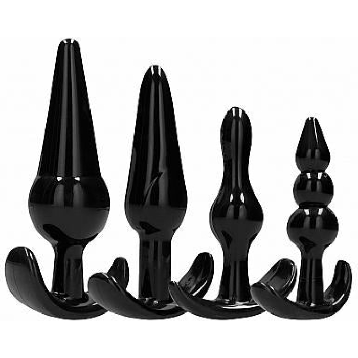 No. 80 - 4-piece Butt Plug Set - Black - Image 1