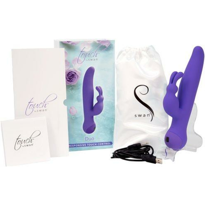 Touch By Swan Duo Rabbit Style Vibrator Purple - Image 3