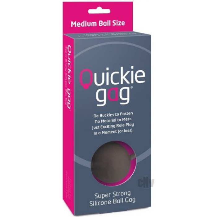 Quickie Ball Gag Medium Black - Image 1