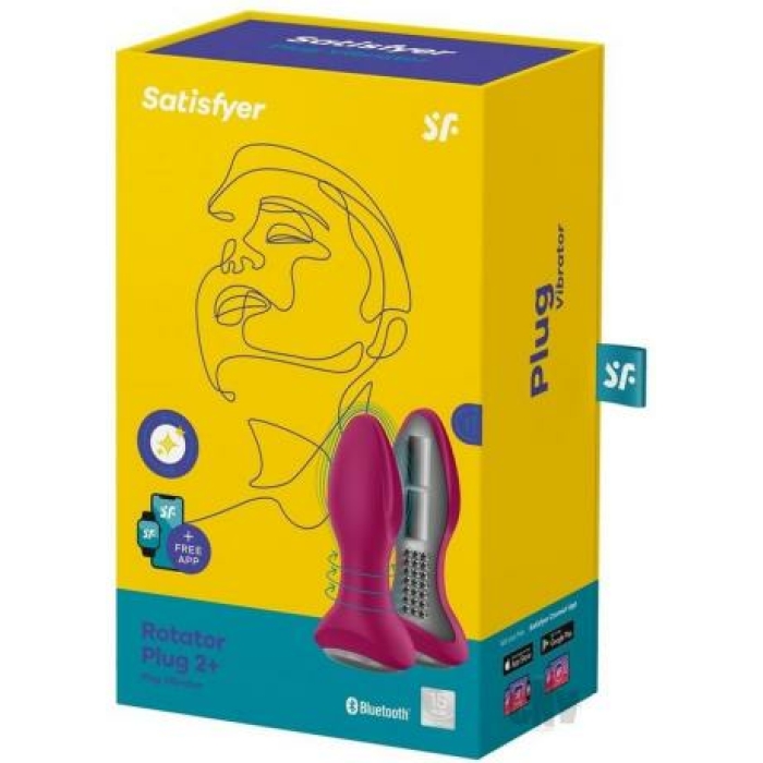 Satisfyer Rotator Plug 2 Plus Fuschia - Image 1