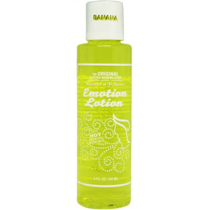 Emotion Lotion Flavored Water Based Warming Lotion Banana 4 Ounce - Image 1