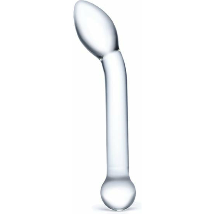 Glas 8 inches Slimline G-Spot Glass Dildo Clear - Image 1