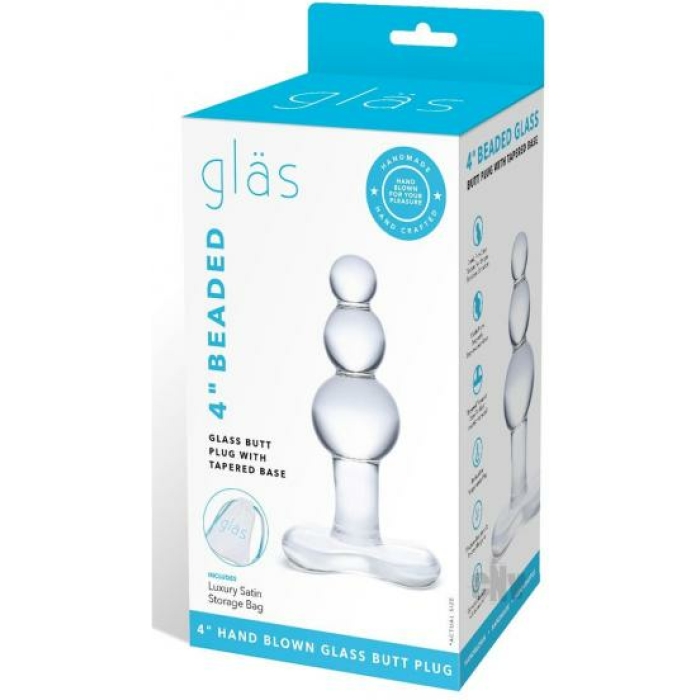 Beaded Glass Butt Plug W/ Base 4 - Image 1