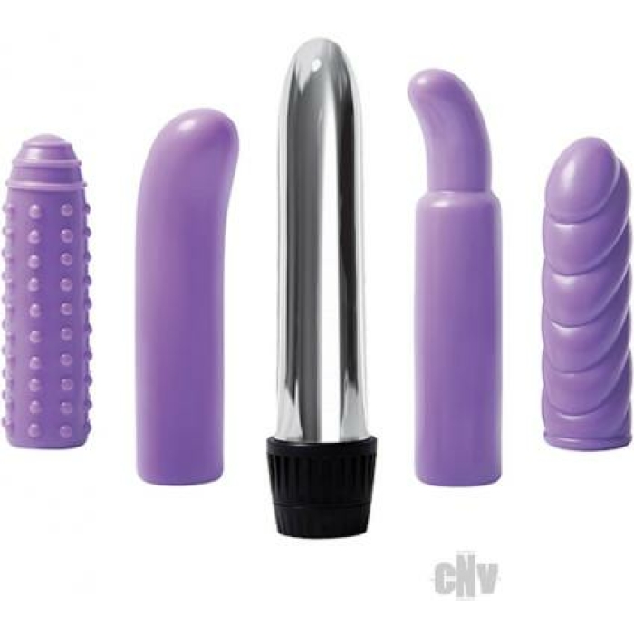 Evolved Multi Sleeve Vibrator Kit Purple - Image 1