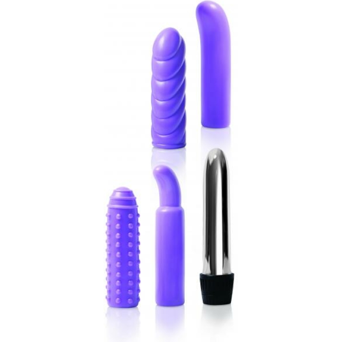 Evolved Multi Sleeve Vibrator Kit Purple - Image 2