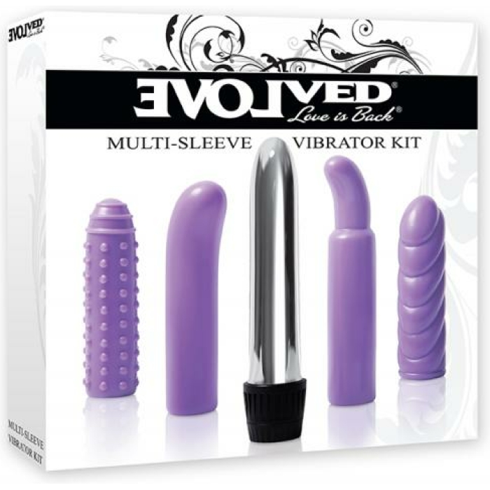 Evolved Multi Sleeve Vibrator Kit Purple - Image 3