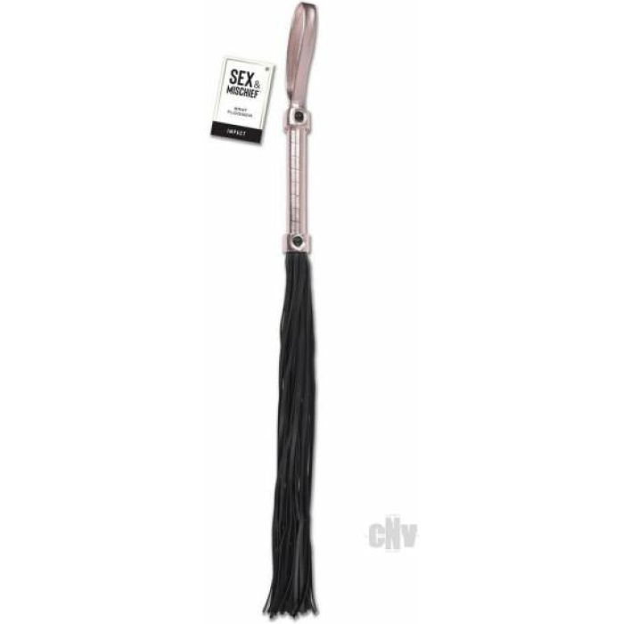 Sandm Brat Flogger Black/ Rose Gold - Image 1