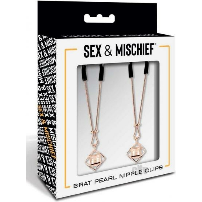 Sandm Brat Pearl Nipple Jewelry Rose Gold - Image 1