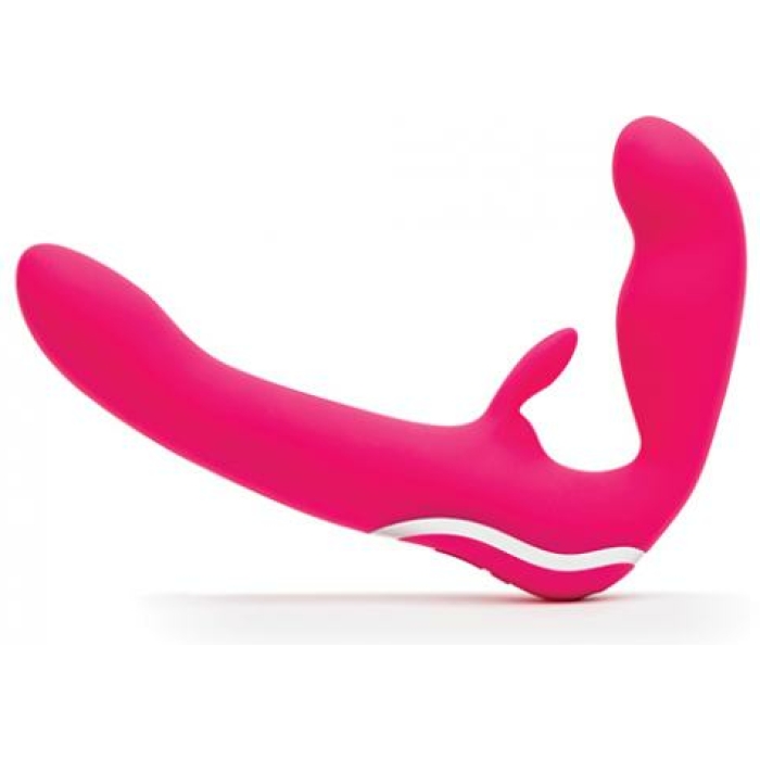 Happy Rabbit Strapless Strap On Vibrating Pink - Image 2