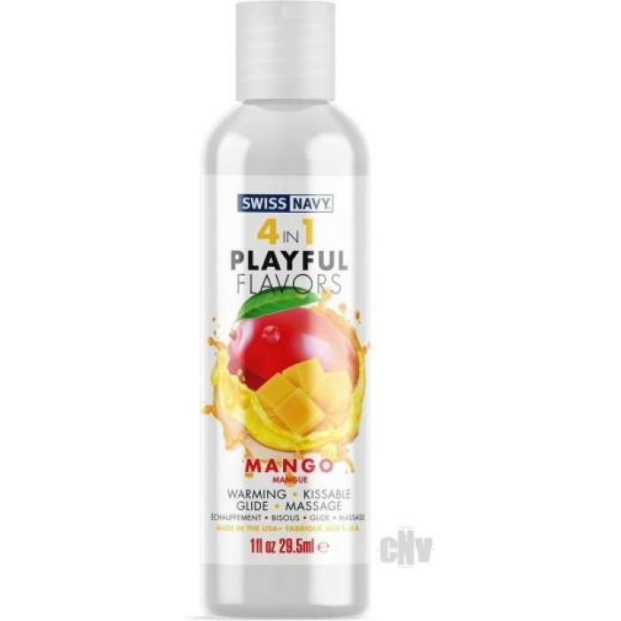 Swiss Navy 4 In 1 Playful Flavors Mango 1 Oz - Image 1
