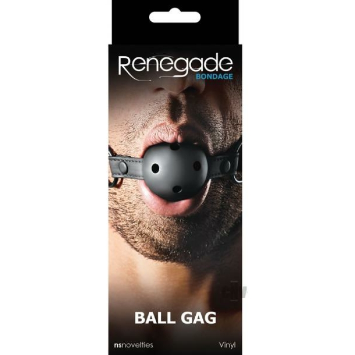 Renegade Bondage Ball Gag Black O/S - Image 2