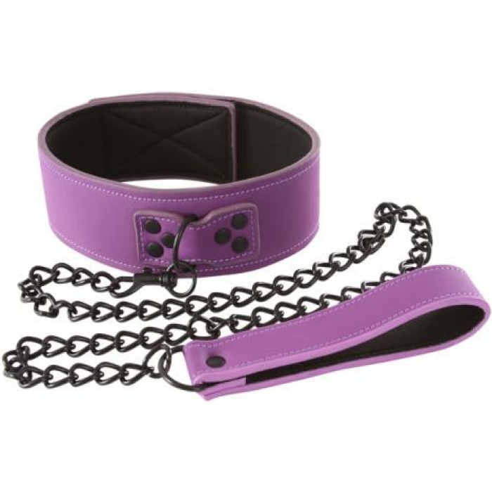 Lust Bondage Collar Purple - Image 1