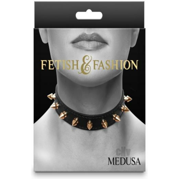 Fetish Fashion Medusa Collar Blk/gld - Image 1