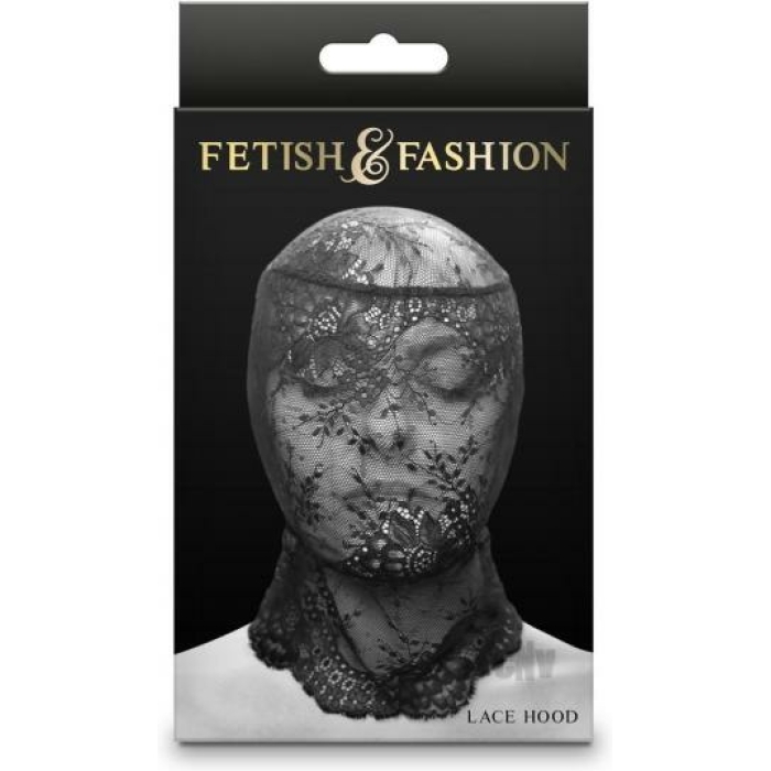 Fetish Fashion Lace Hood Blk - Image 1