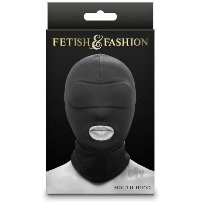 Fetish Fashion Mouth Hood Blk - Image 1