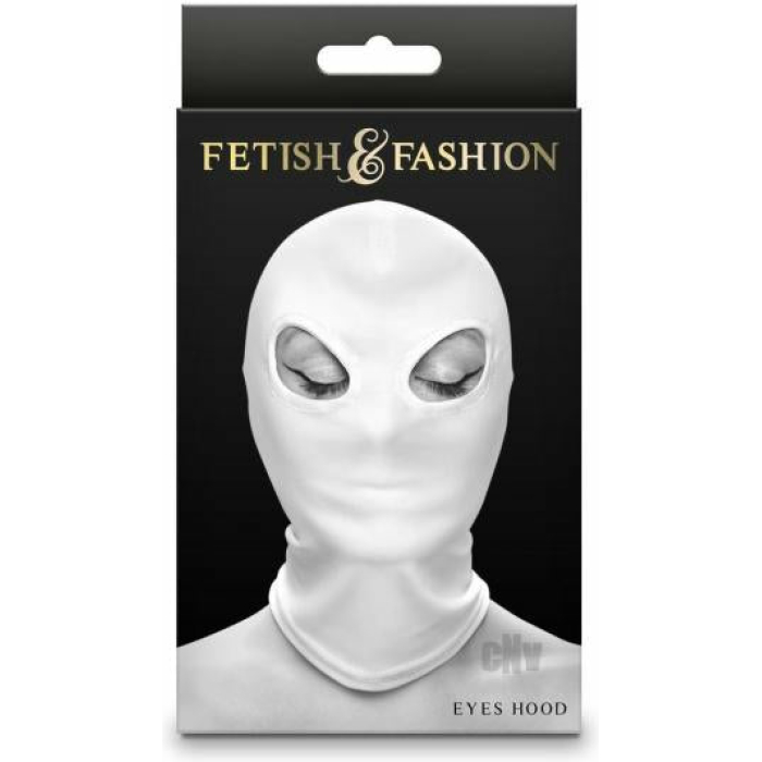 Fetish Fashion Eyes Hood Wht - Image 1