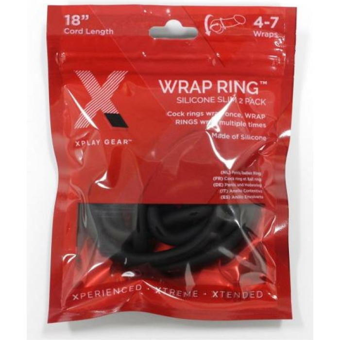 Xplay Silicone Thin Wrap Ring 18 Black - Image 1