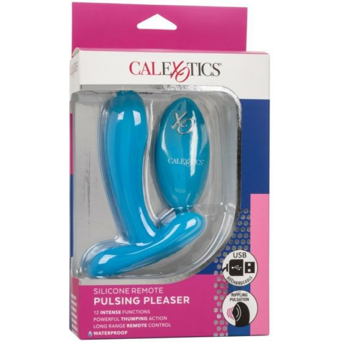 Silicone Remote Pulsing Pleaser Blue - Image 1