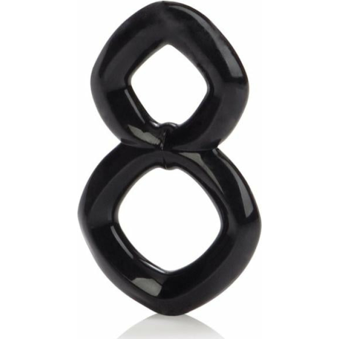 Crazy 8 Enhancer Double Cock Ring Black - Image 2