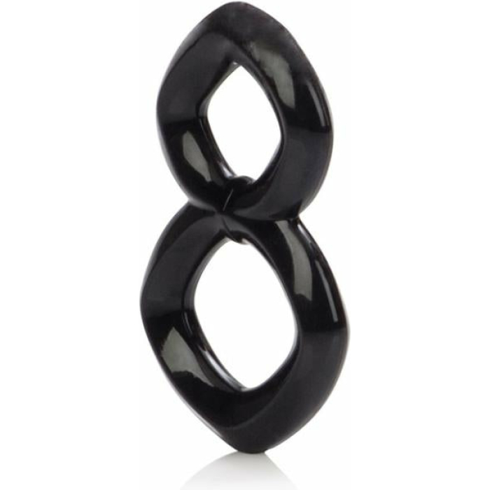 Crazy 8 Enhancer Double Cock Ring Black - Image 3