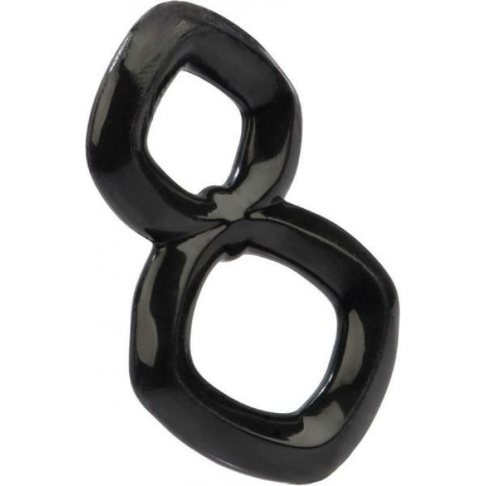 Crazy 8 Enhancer Double Cock Ring Black - Image 1