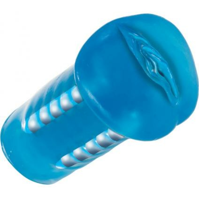 Basic Essentials - Beaded Masturbator Blue - Image 1