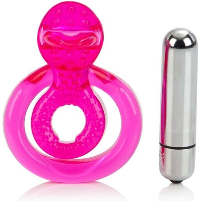 Dual Clit Flicker With Removable Waterproof Stimulator Pink - Image 1