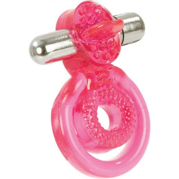 Dual Clit Flicker With Removable Waterproof Stimulator Pink - Image 2