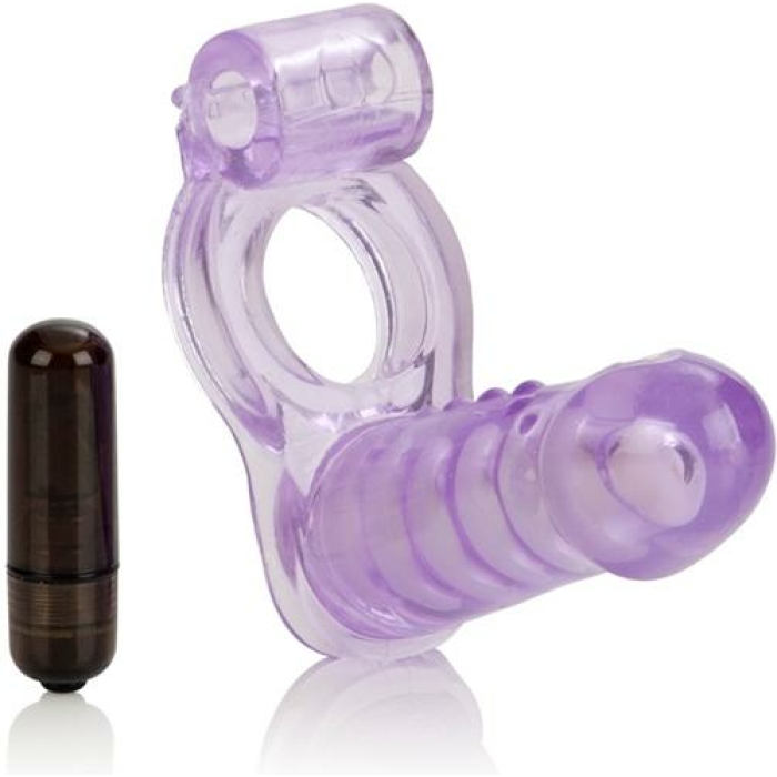 Double Diver Vibrating Enhancer Penetrator Purple - Image 2