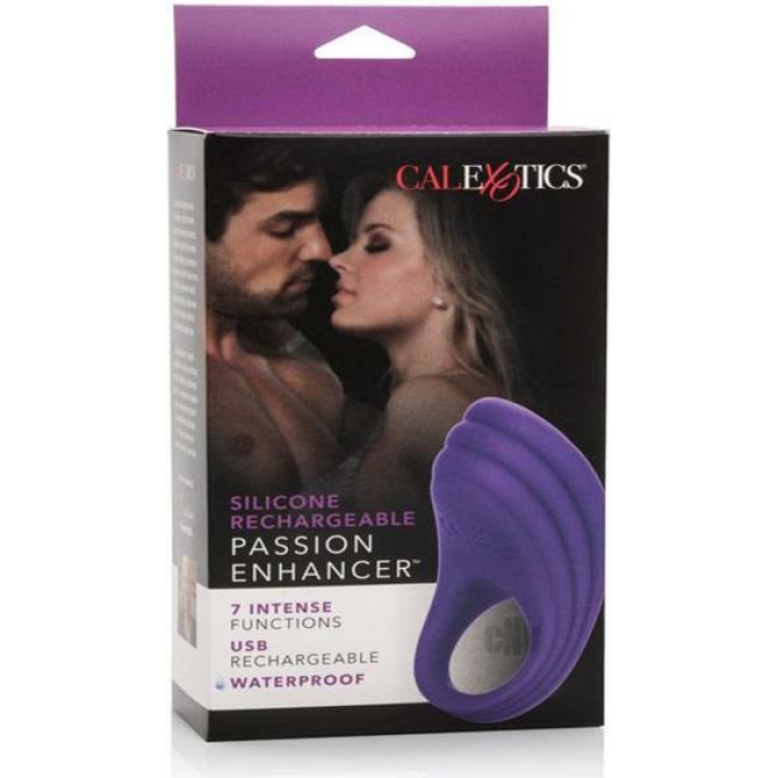Silicone Rechargeable Passion Enhancer Ring Purple - Image 3