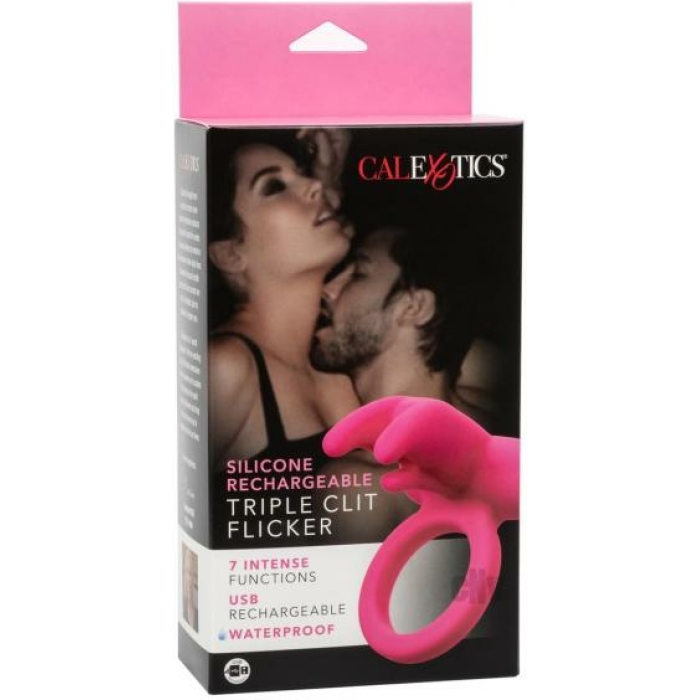 Silicone Rechargeable Triple Clit Flicker - Image 1
