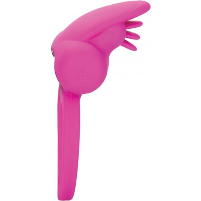 Dual Clit Flicker Enhancer Vibrating Cock Ring Pink - Image 2