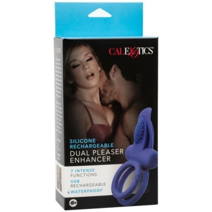 Silicone Rechargeable Dual Pleaser Enhancer