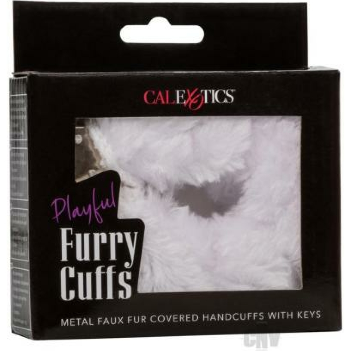 Playful Furry Cuffs White - Image 1