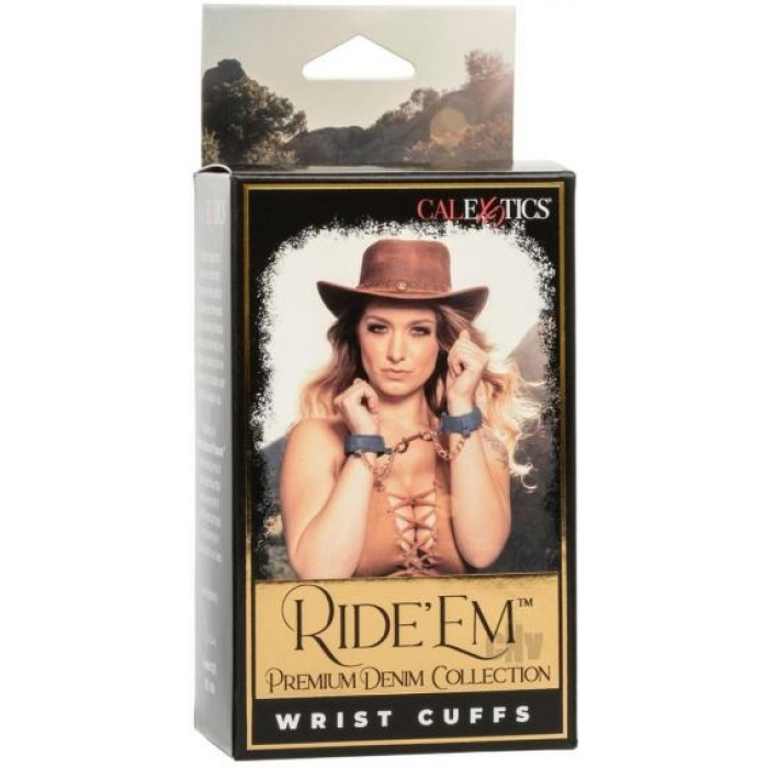 Ride Em Premium Denim Coll Wrist Cuffs - Image 1