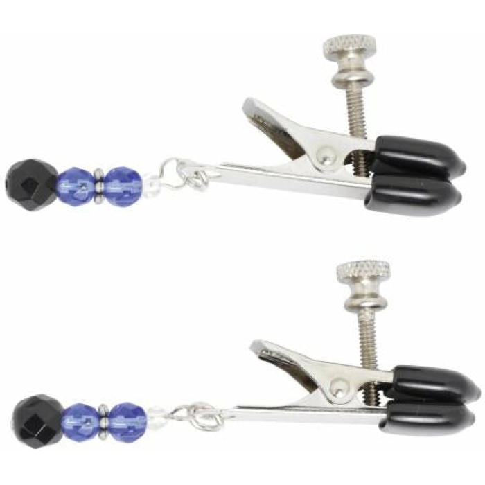Blue Beaded Clamps With Broad Tip Nipple Clamps Blue - Image 3