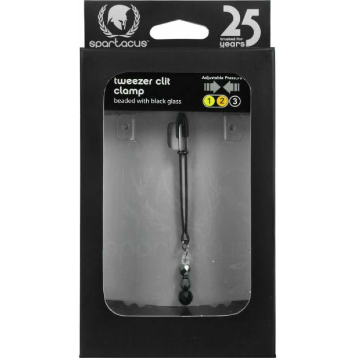 Beaded Clit Clamp With Tweezer Tip - Black - Image 3