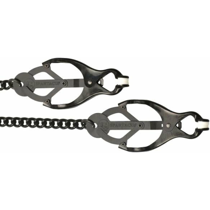 Black Butterfly Nipple Clamps With Chain - Image 2