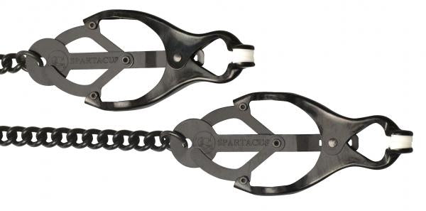 Black Butterfly Nipple Clamps With Chain - Image 2