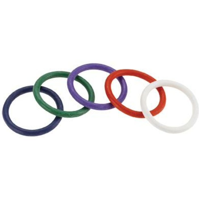 Rainbow Rubber C Ring 5 Per Set 1.5 Inch - Image 1