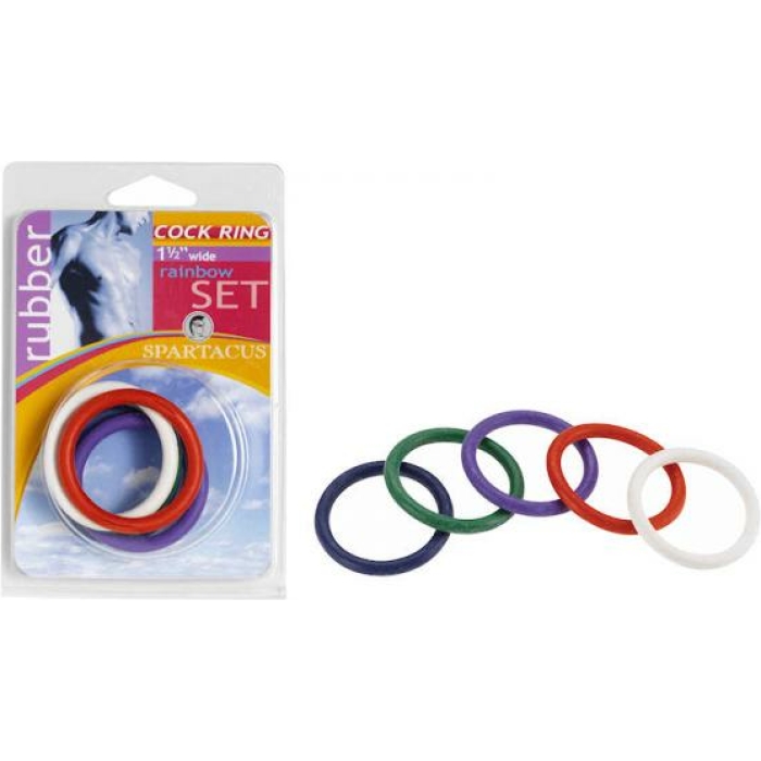 Rainbow Rubber C Ring 5 Per Set 1.5 Inch - Image 2