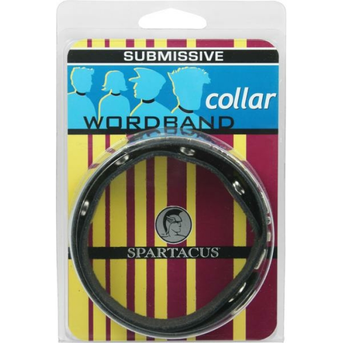 Wordband Collar - Submissive - Black - Image 2