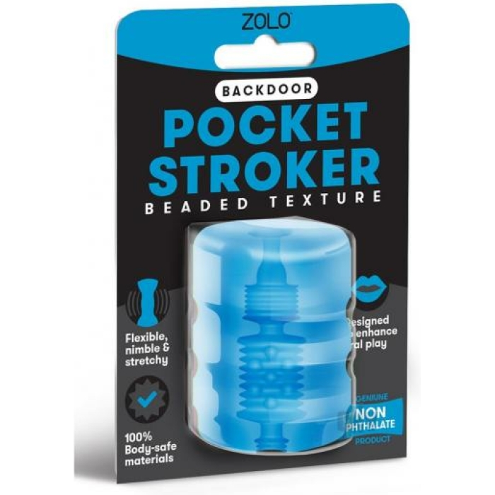 Zolo Backdoor Beaded Texture Pocket Stroker Blue - Image 2