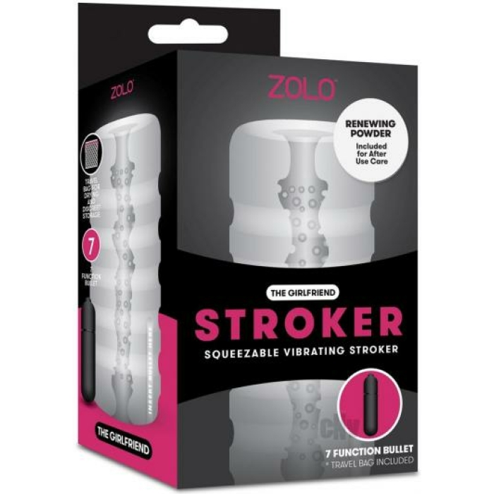 Zolo Girlfriend Squeezable Vibrating Stroker White - Image 2