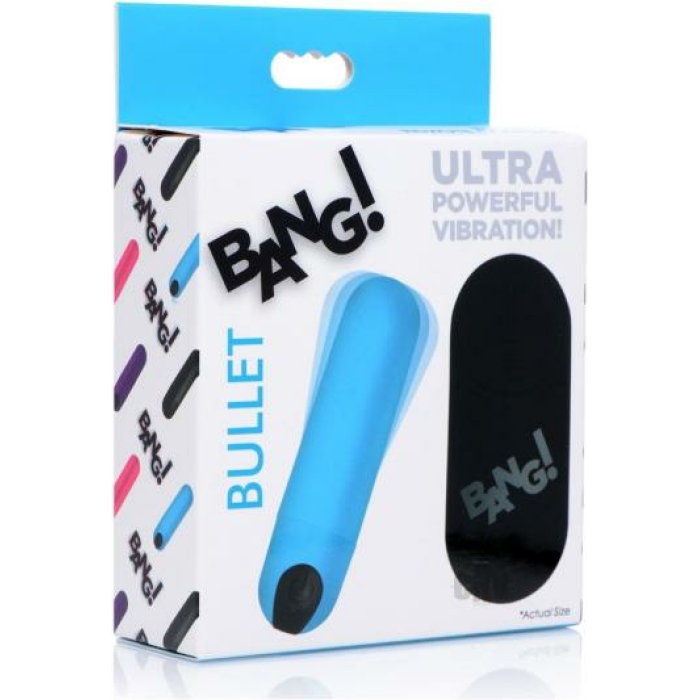 Bang! Vibrating Bullet W/ Remote Control - Blue - Image 3