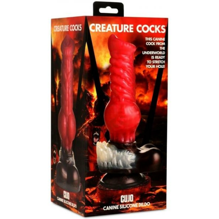 Creature Cocks Cujo Dildo Lg Red/blk - Image 2