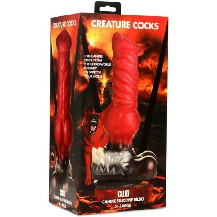 Creature Cocks Cujo Dildo Xl Red/blk - Image 2