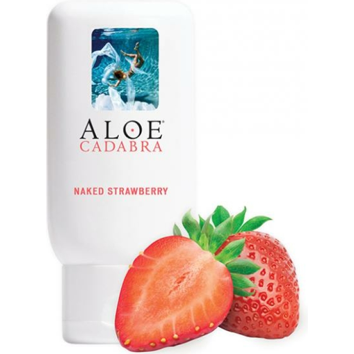 Aloe Cadabra Organic Lubricant - 2.5 Oz Bottle Naked Strawberry - Image 1